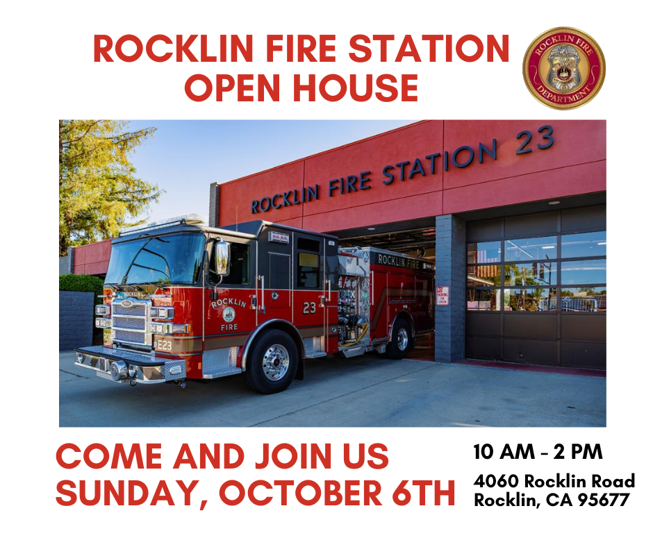 Rocklin Fire Open House on October 6 at Fire Station 23