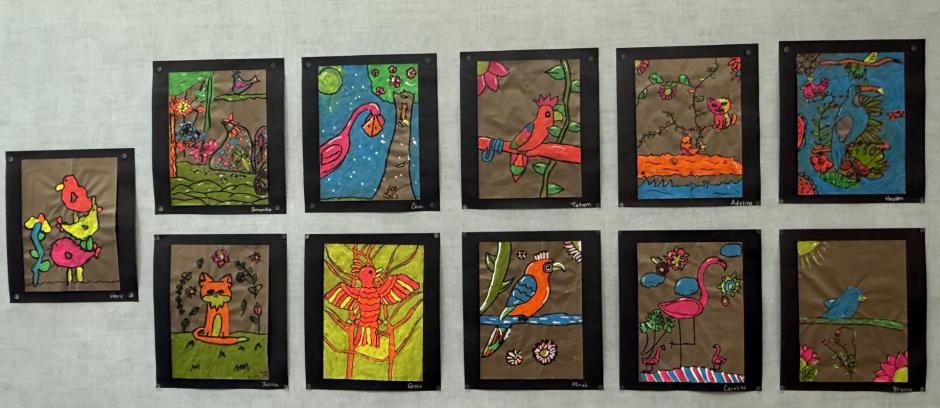 Continuing of student artwork from Sierra Elementary school focused on Hispanic Heritage month