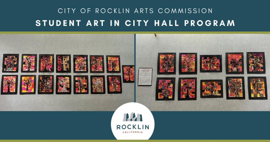 Student Art in City Hall Program Installation